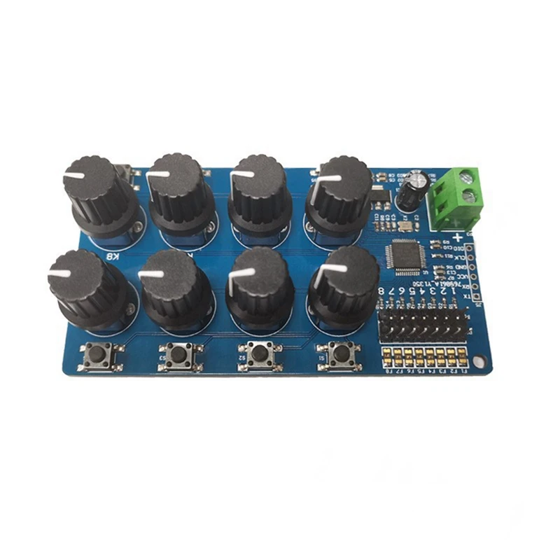 8CH Rotary Knob Servo Driver 8 Channel/Way Controller Board Overcurrent Protection Servo Tester Servo Controller, Durable