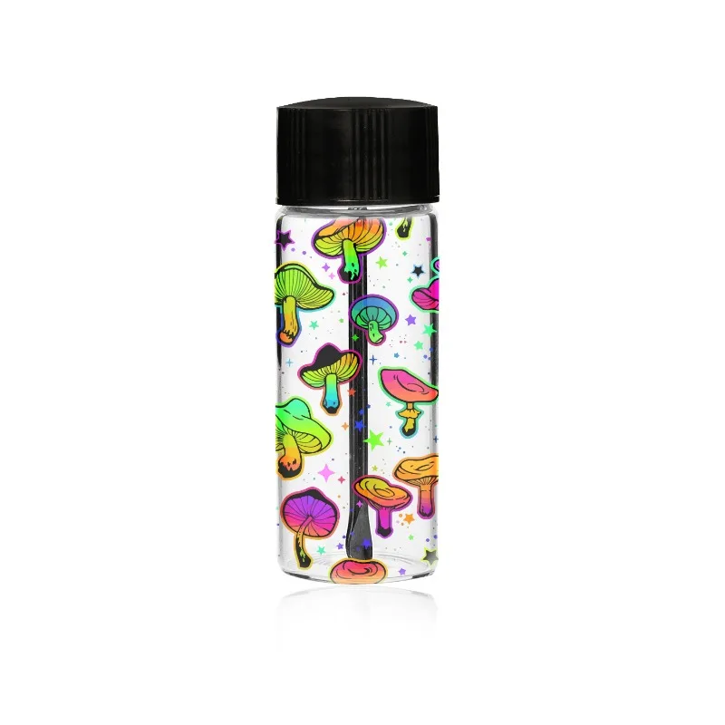 mini Snuff portable Storage box With snuff spoon glass Sealed Waterproof Light-weight Medicine box uv pattern Men Woman Gift view 5