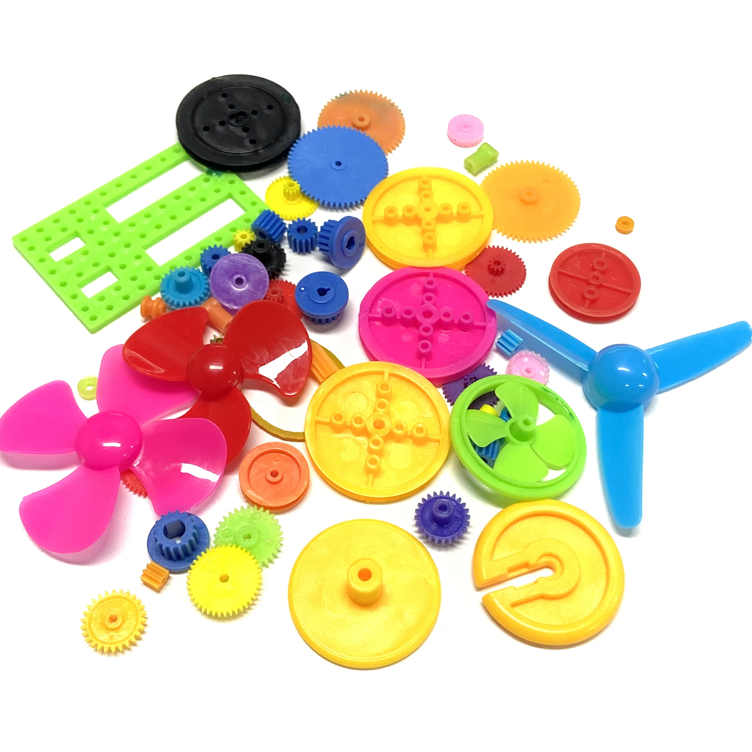 55Pcs/Lot Colorful DIY 55 Colorful Plastic Gear Pack Gearbox Toy Car Gear Motor Motor Gear