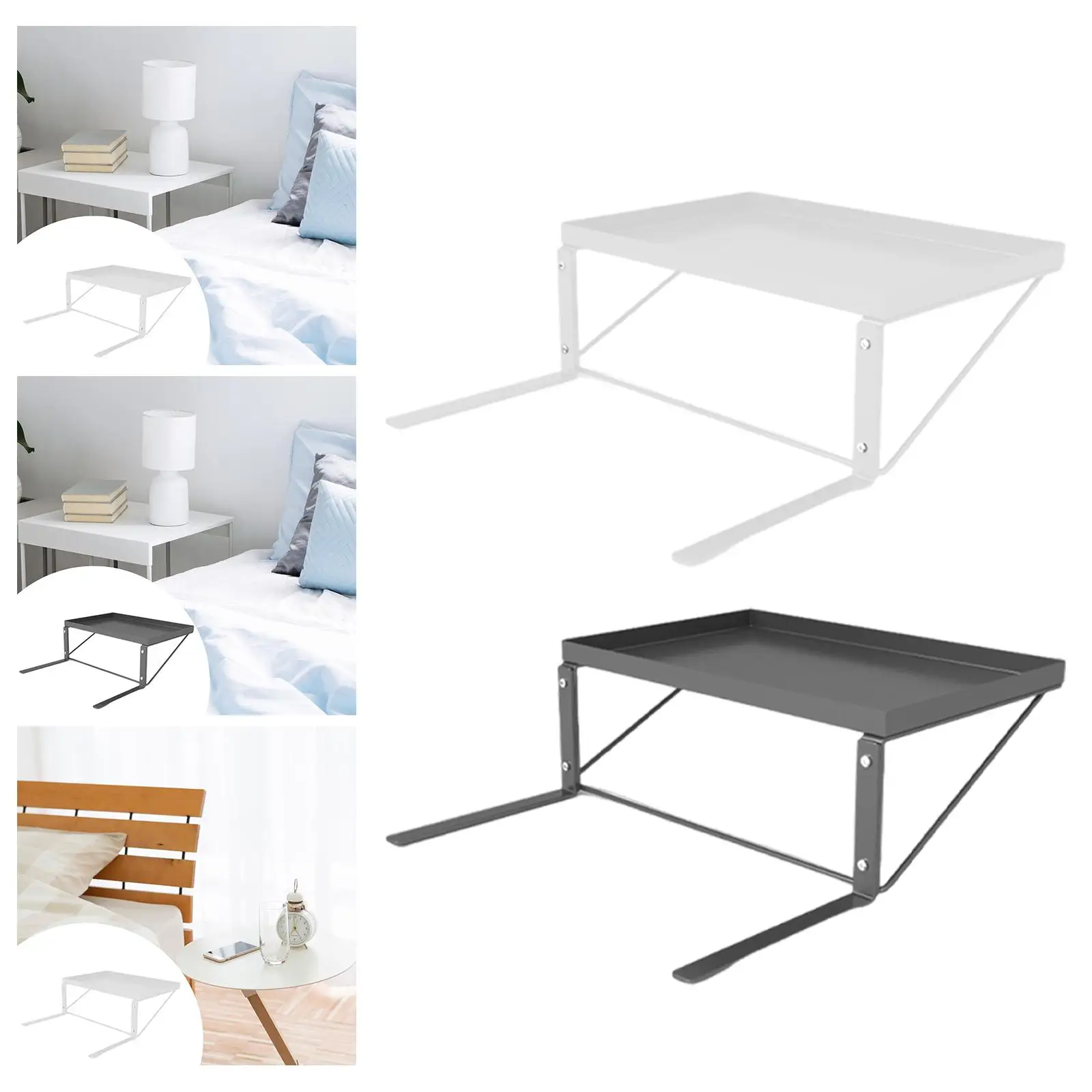 Bed Bedside Shelf Floating Shelf Decorative NightStand Inserted into Mattress Table for Home Dorm Top Bunk Apartment Small Space