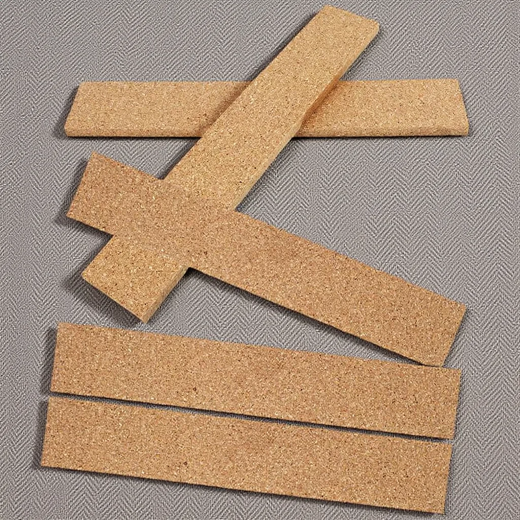 

5Pcs Frameless Cork Bulletin Strips Thick Natural Wall Tiles for Hanging Photos Memos Office Home Organization Supply