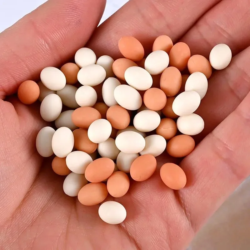 Resin miniature simulation egg dollhouse cartoon edible play ornament