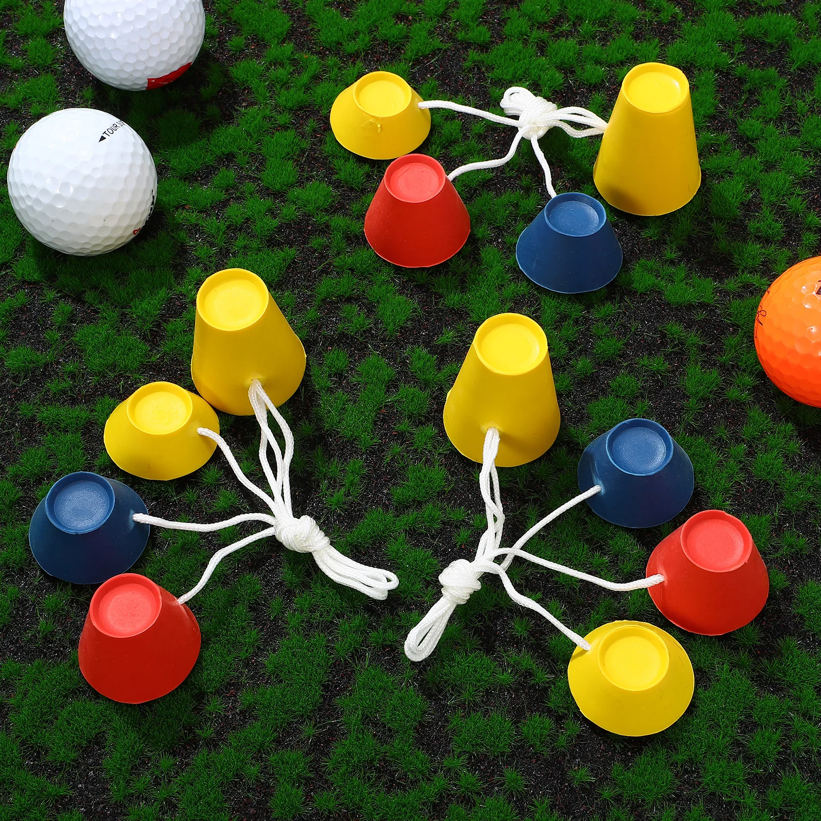 

24 Pcs Golf Tee Sets Rubber Tees Ball Holders Practice Different Colors Suitable Courts Lawns Golf Training