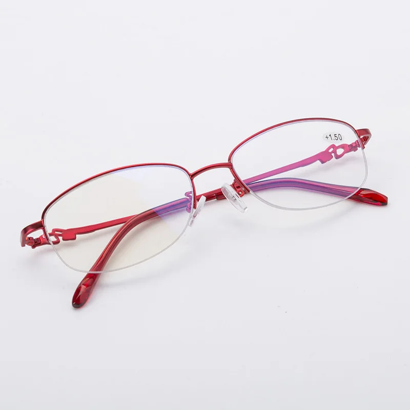 Women's Single-Light Mobile Phone Presbyopic Glasses Two-Color Dual-Use Multi-Focus Half-Frame