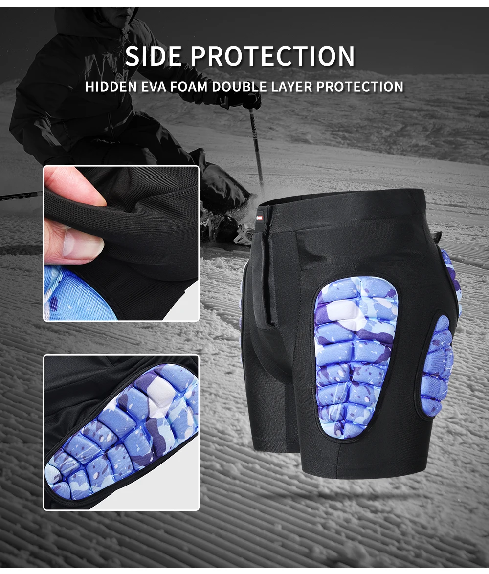 Freeshipping S-L Child Outdoor Sports Ski Skate Snowboard Protection Skiing Protector Skating Protective Hip Padded Shorts