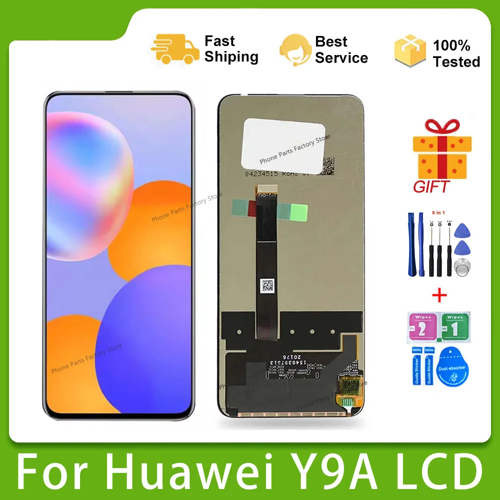 Tested LCD for Huawei Y9A FRL-22 FRL-23 FRL-L22 Display Touch Screen Digitizer Assembly for Huawei Honor 10X 5G LCD Replacement
