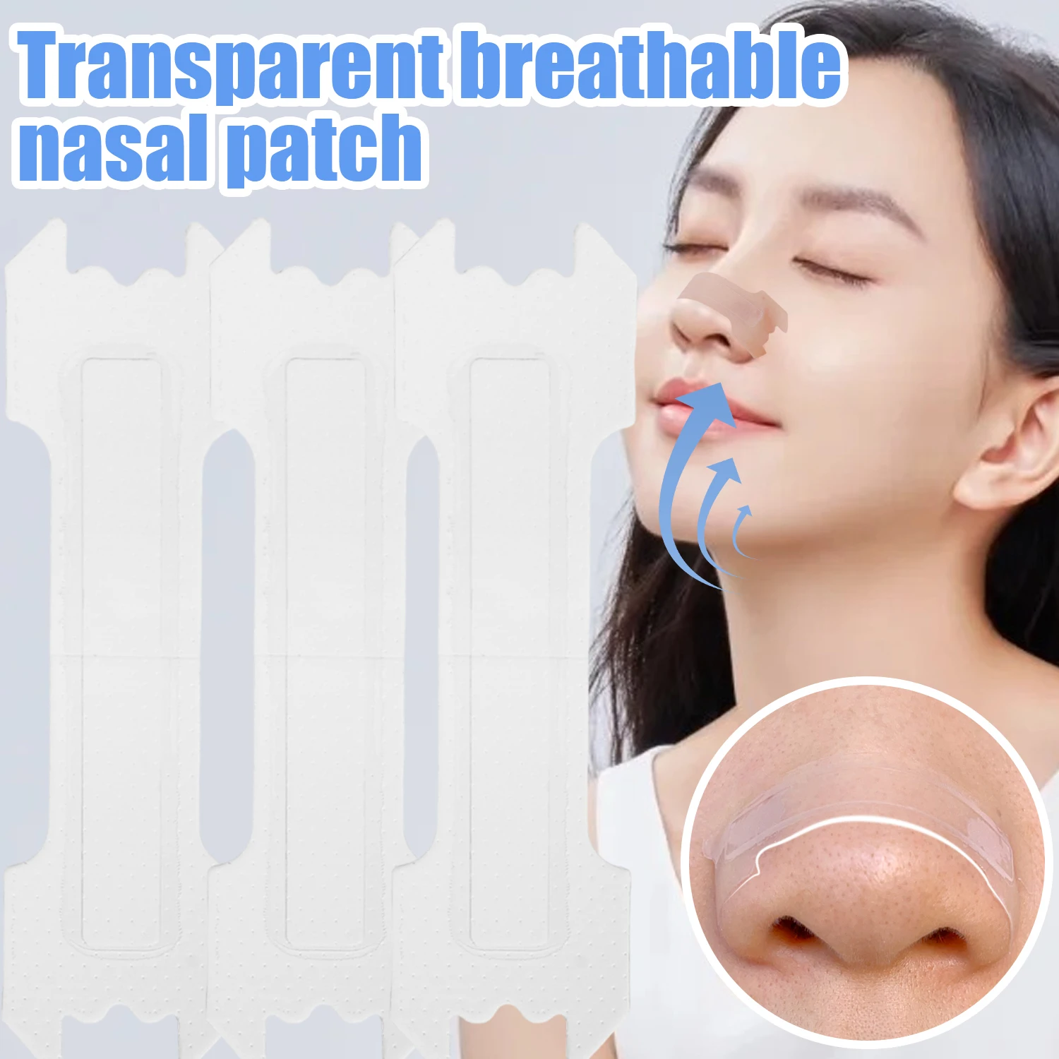 Transparent Breath Nasal Strips Anti-Snoring Airway Nasal Strips Easier Reduce Stop Snoring Patch Tool Kits Better Nose Breath