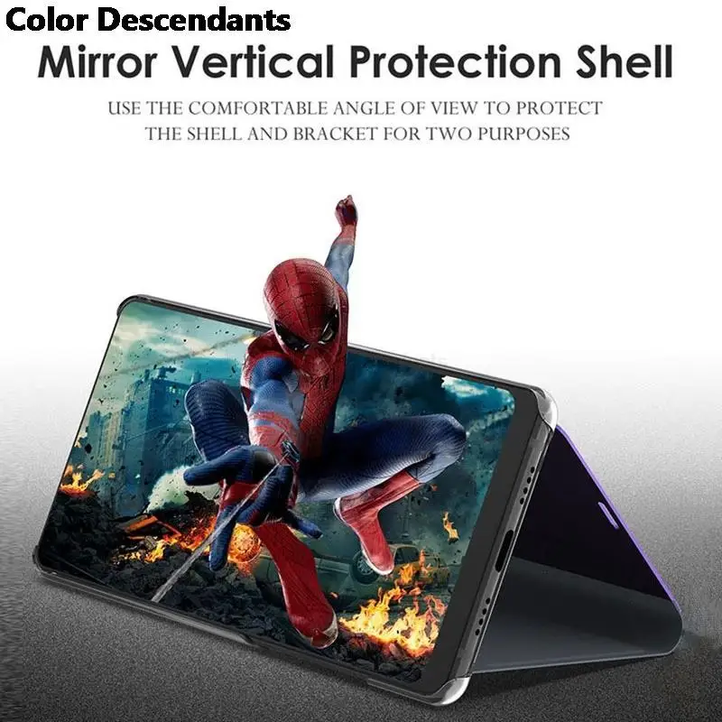 Luxury Mirror Flip Leather Case For iPhone 17 16 Pro 15 14 11 13 12 Pro Max XR X SE 2020 XS Max 14 8 7 Plus SE2020 Plating Case
