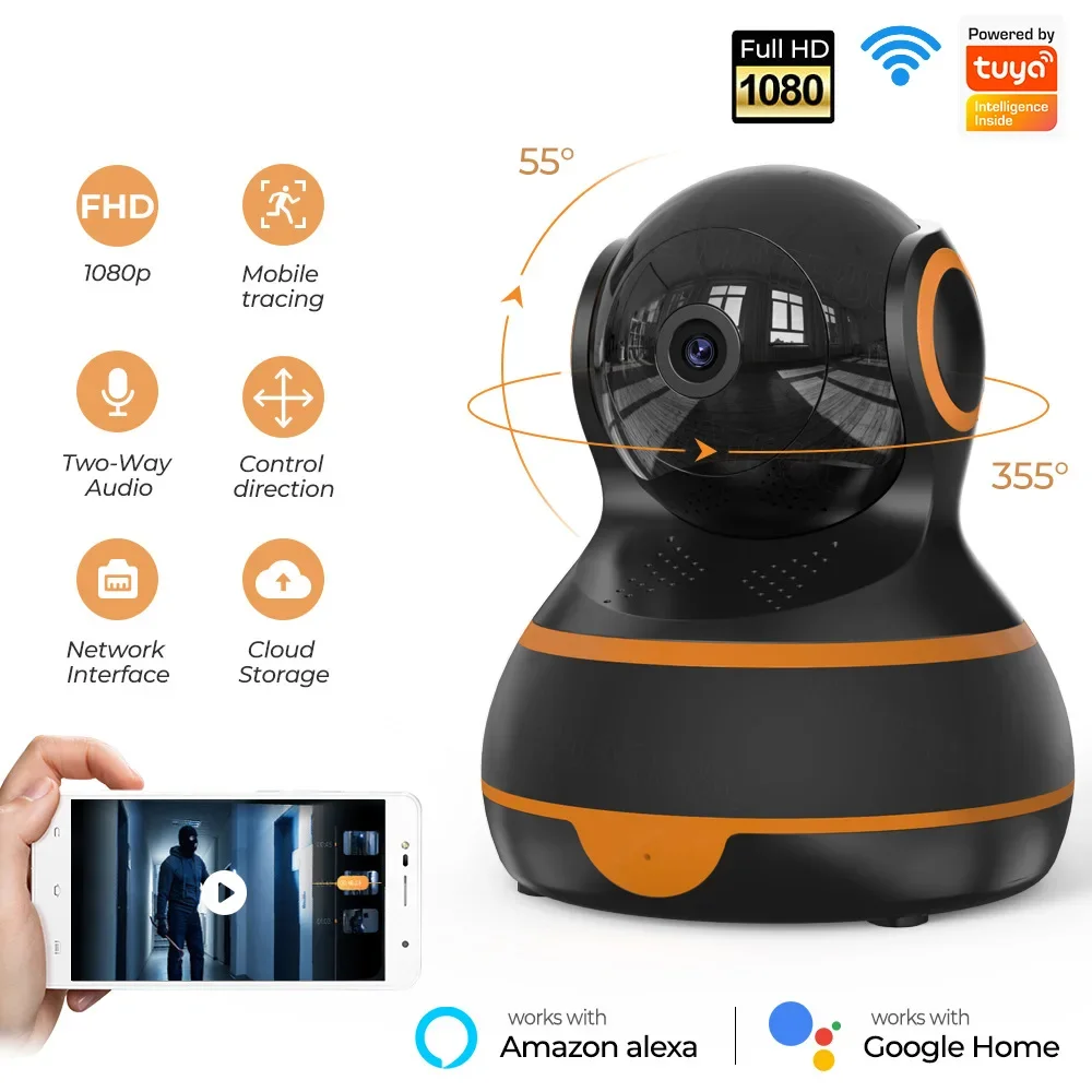 

1080P Tuya Smart Mini WiFi IP Camera Wirless Surveillance Home Security Camera Motion Detection CCTV Baby Pet Monitor