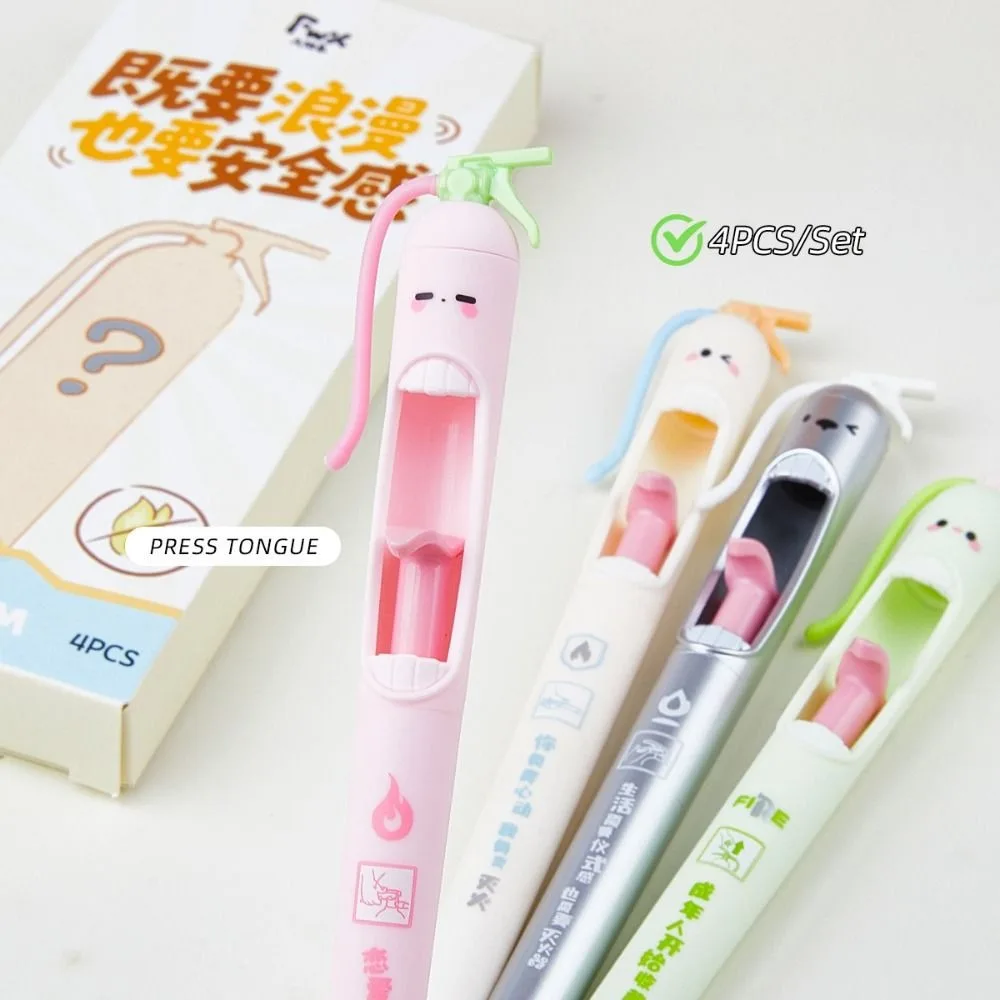 4Pcs Creative 0.5mm Relax Switch Pens Smooth Writing Anti-Anxiety Fidget Clicker Gel Pen Study Tool for School Students
