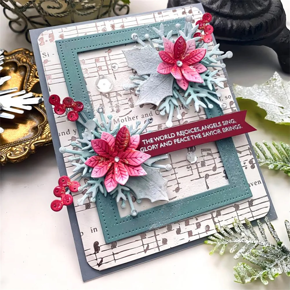 Christmas Merry Hot Foil 2025 New Metal Cutting Dies Stamps Stencil DIY Scrapbooking Paper Craft Album Card Embossing Template