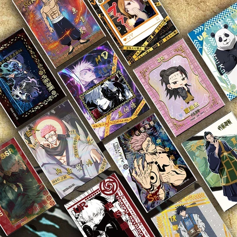 Jujutsu Kaisen Card Rare Gold Cards Anime Character Gojo Satoru Fushiguro Megumi Itadori Yuji Warlock Collection Card Toy Gift