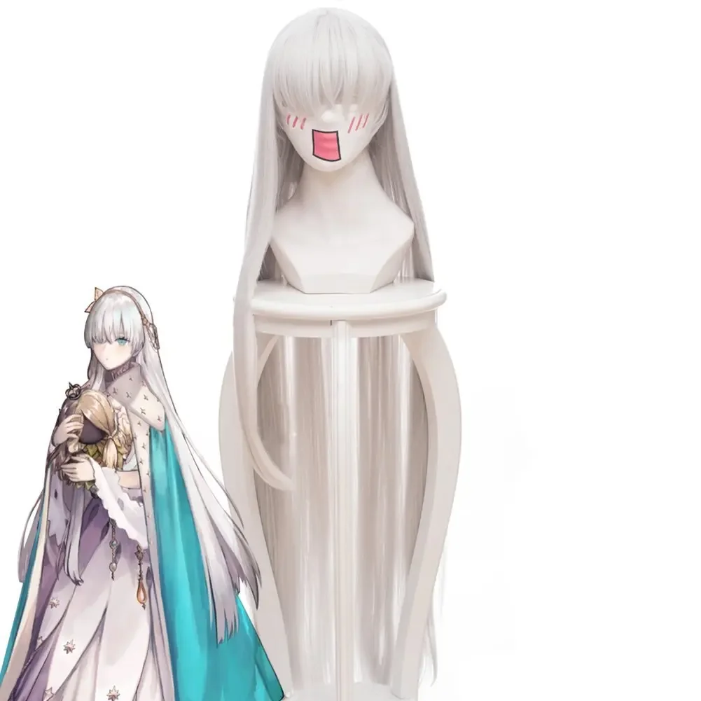 Fate/Grand Order FGO Caster Anastasia Cosplay Hairs Silver White Headwear