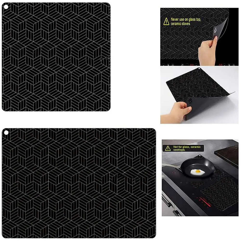 1pc Silicone Induction Hob Protective Mat Easy-Cleaning Non-Slip Heat Resistance Mat For Induction Stoves Electric Cooktops Mat