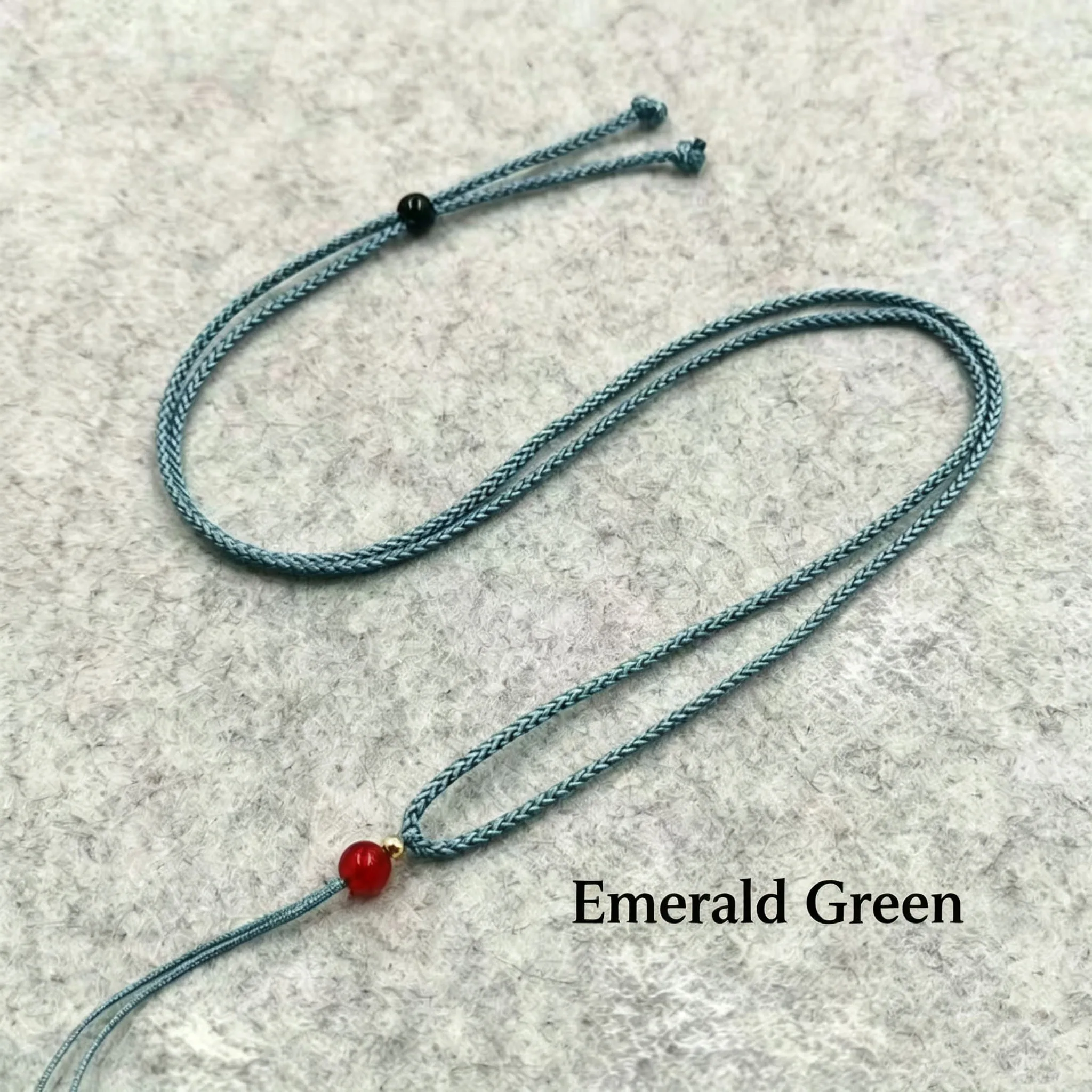 Thin Rope Pendant Lanyard Jade Rope Hand-woven Jade Secklace Rope Halter Neck Pendant Rope Adjustable Jewelry Lanyard