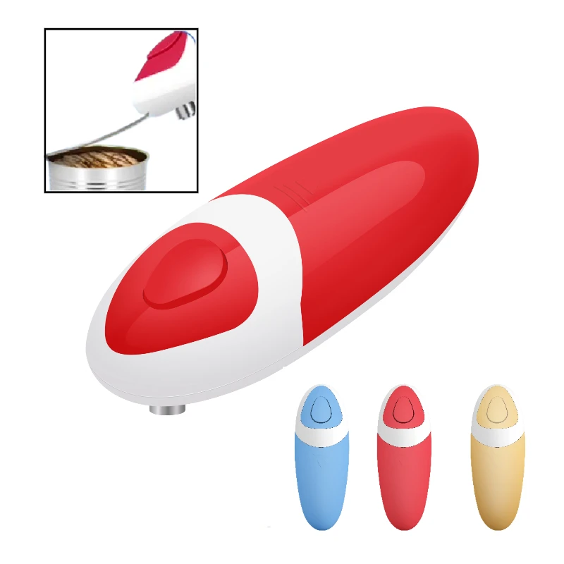 One Touch Can Opener Electric Can Opener Battery-Powered Can Openers Automatic Jar Bottle Machine Portable Kitchen Opening Tool