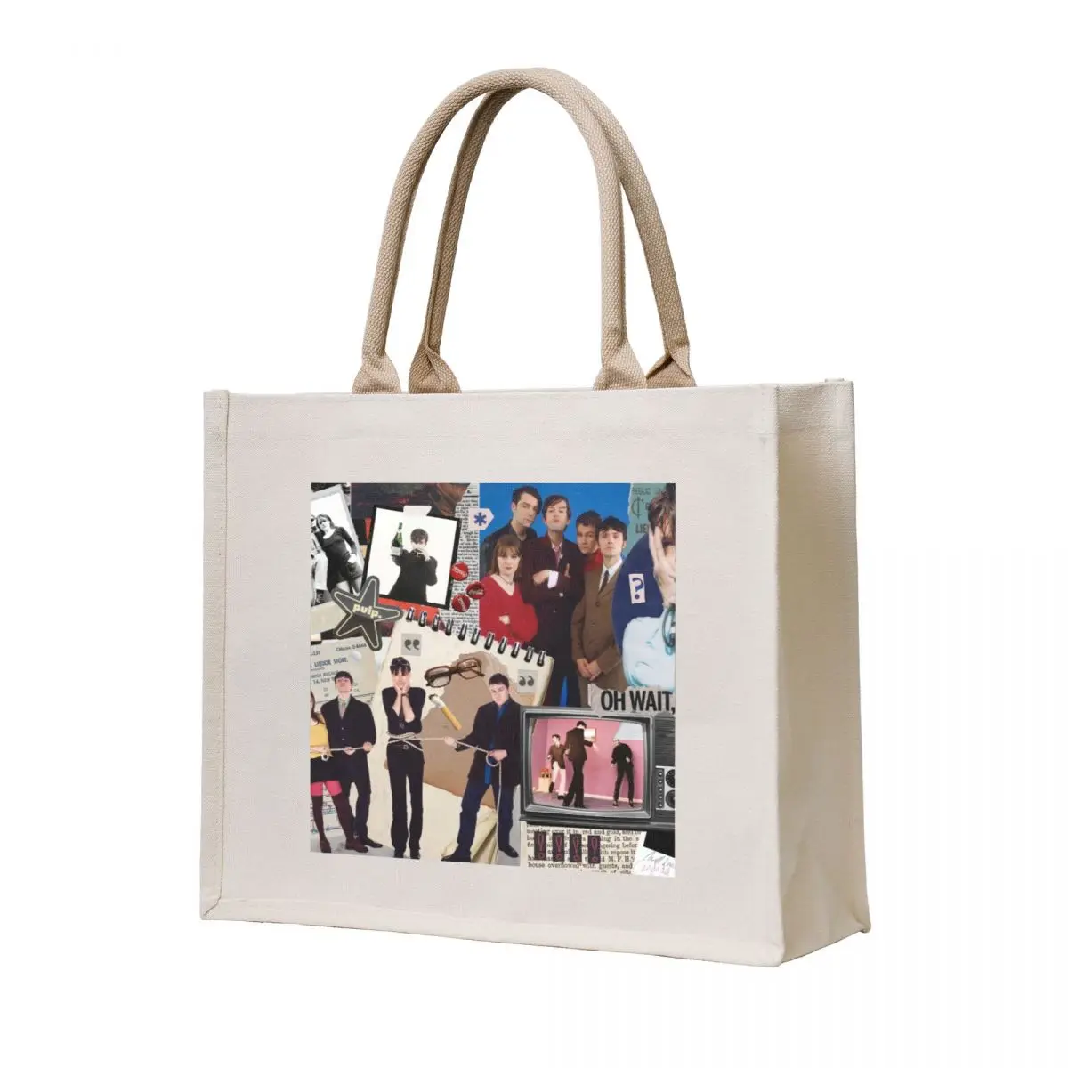 

Pulp Collage Tote Bag Canvas shoulder bag Women's shopping bag ecological bags