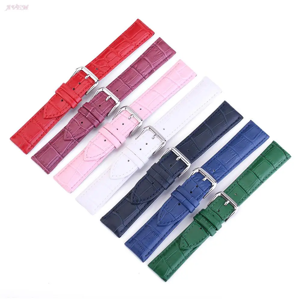 Genuine Leather Strap Watch Band 10-24mm Multicolor Watch Bands Watches Bracelet Belt Waterproof Wristband With Tool Accessories