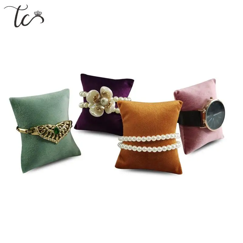 Velvet Watch Holder Display Pillow Jewelry Bracelet Pillow Bracelet Display Organizer Bracelet Pillow Cushion Stand