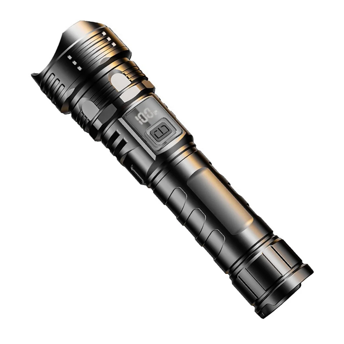 A71P مصباح ليد جيب قابلة للشحن مصباح يدوي محمول شاشة ديجيتال في الهواء الطلق ضوء العمل تلسكوبي مصباح يدوي للتكبير #1