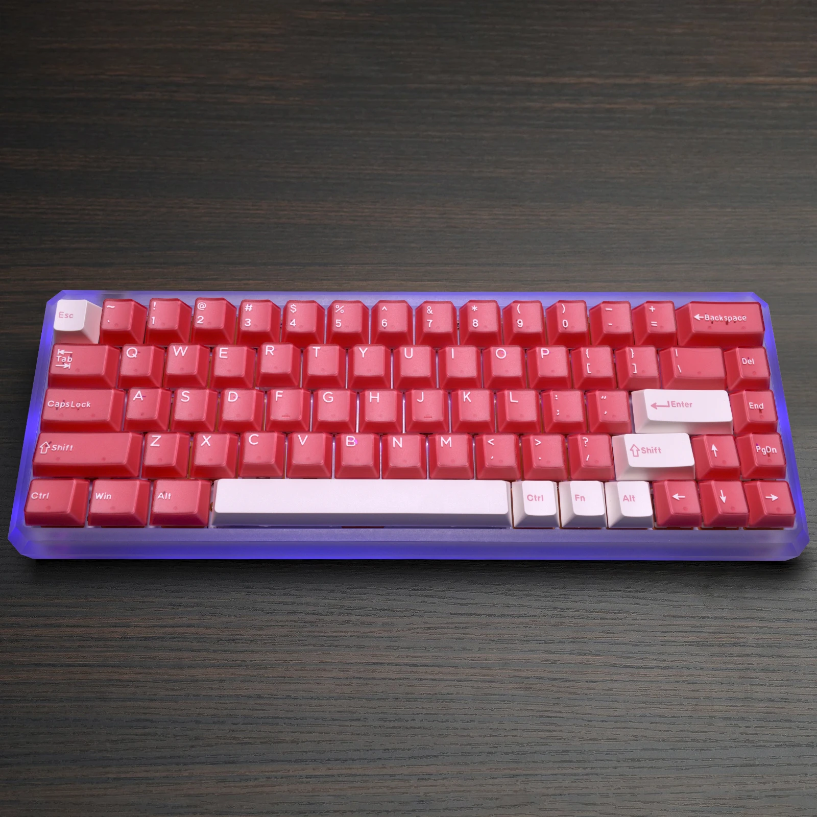 Translucidez moteada Multicolor, 184 teclas, perfil de cereza PBT para teclado mecánico, teclas de Anime retroiluminadas bonitas de doble disparo