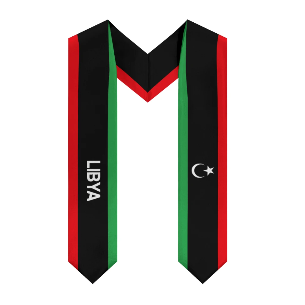 

More design Graduation shawl Libya Flag & United States Flag Stole Sash Honor Study Aboard International Students