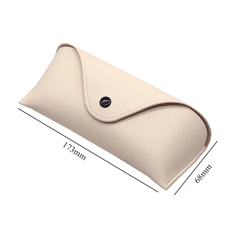 1 pz durevole occhiali da vista in pelle occhiali da sole custodia rigida comoda scatola protettiva leggera borsa a marsupio in tinta unita facile da trasportare