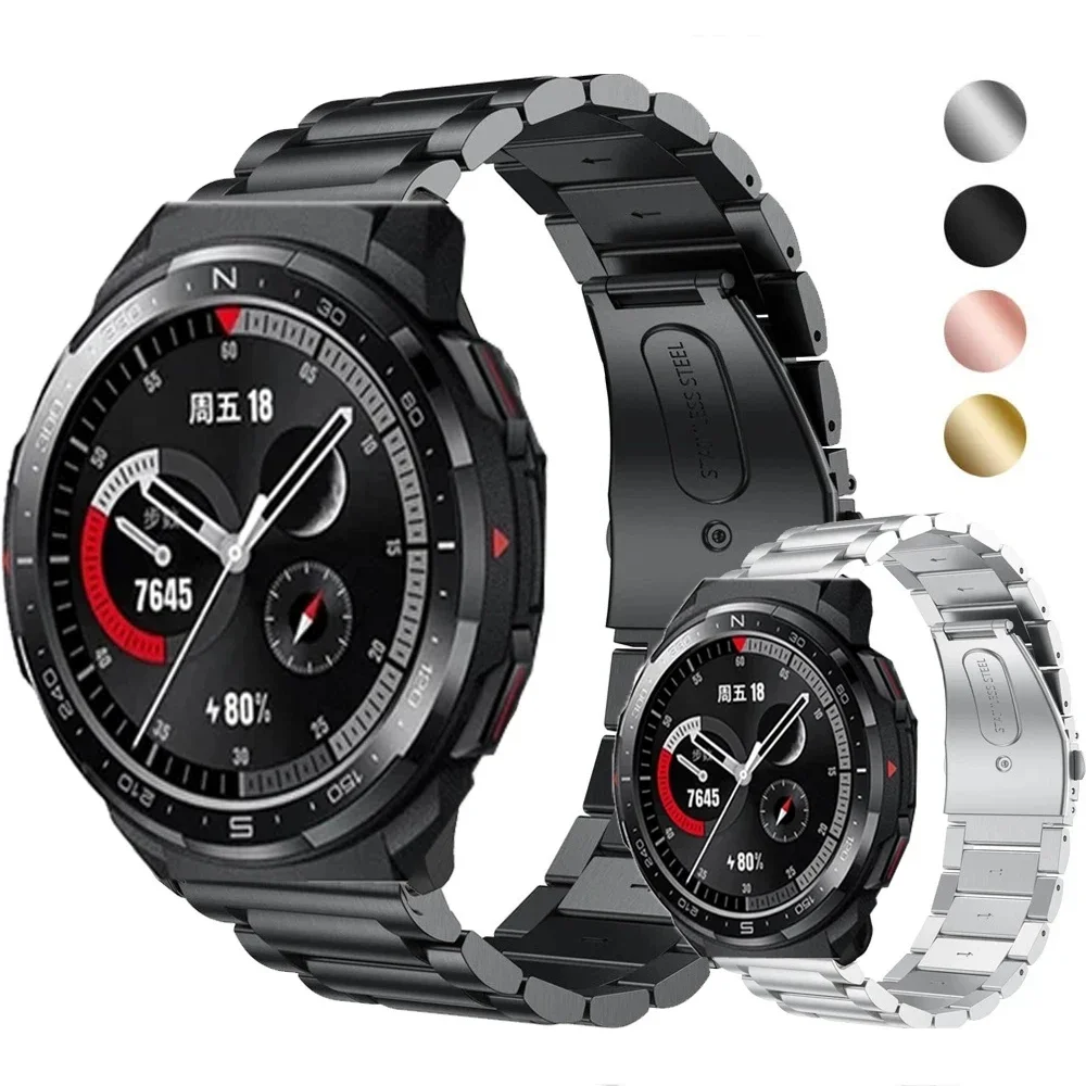 22mm Stainless Steel Strap For Honor Watch GS Pro Band Bracelet Metal Watchband For Honor Watch GS3/Magic Watch 2 46mm Wristband