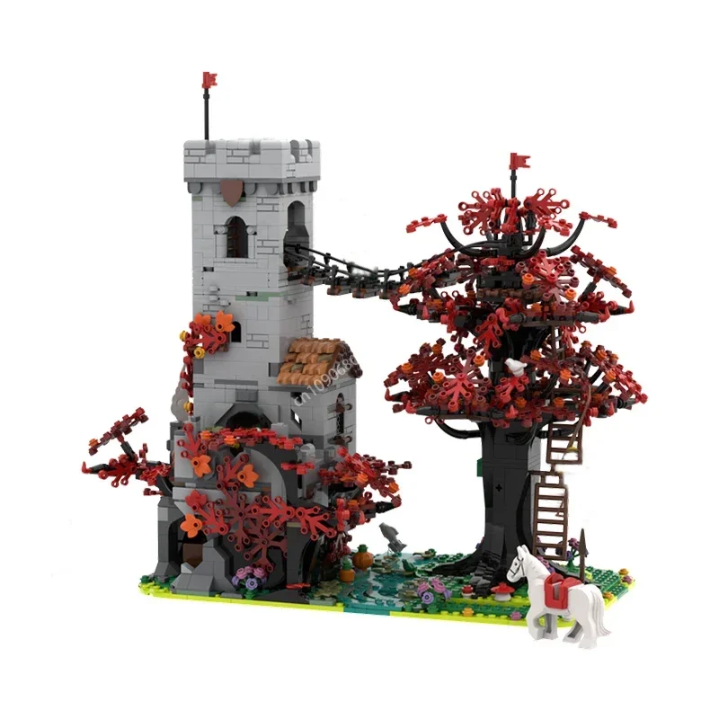 2046pcs Creative Forestmens Crossing Castle Moc 21346 76428 Building Blocks Bricks Desktop Ornaments Model Assembly Toy Kid Gift