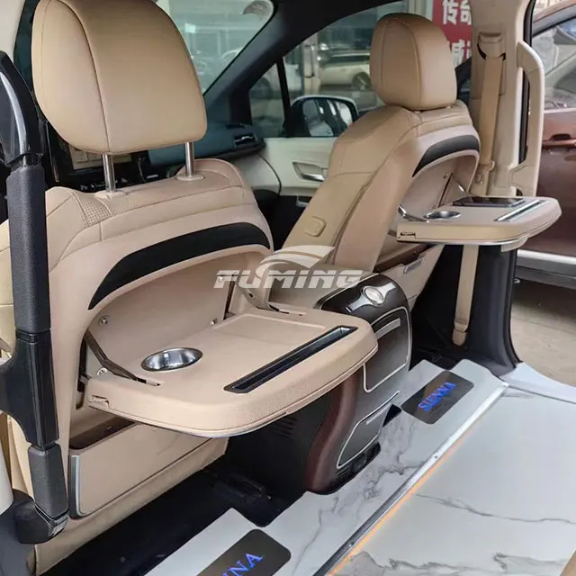 Convenient Car Mount Small Table for Middle Row in Foldable and With Wireless Charging Feature Interior Accessories