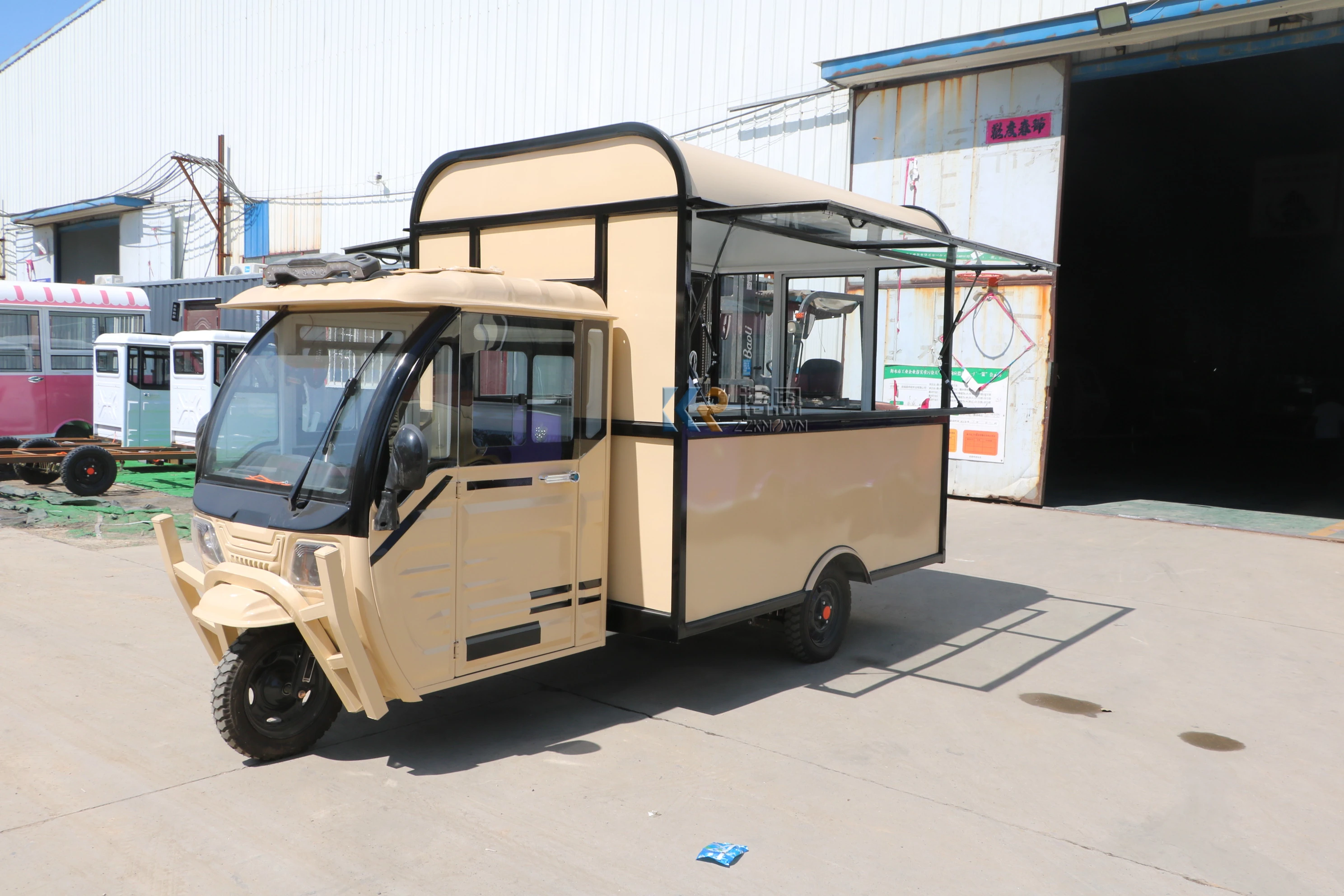 Vintage Food Truck with Full Kitchen Motorcycle Electric Street Food Cart Pizza Bakery Ice Cream Retro Coffee Trailers Salad Bar