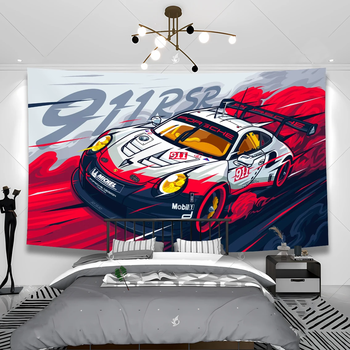 Jdm Car Japan Game Racer Sport Skyline Car Sunset Night Tokyo Tapestry Wall Hanging Art Room Decor Tapestries