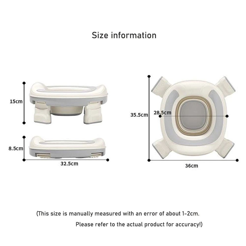 Faltbares Kinder-Töpfchen mit Taschen, Baby-Topf, 3-in-1, Reise-Toilettensitz, tragbarer Silikon-Babytöpfchen-Trainings-Toilettensitz für Kinder