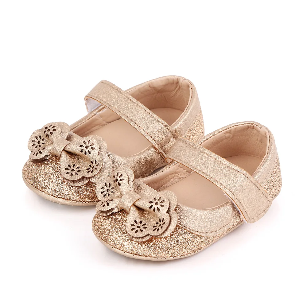 Baby Girl Shoes Cute Bowknot Soft PU Mary Jane Shoes Anti-slip Sole Spring Summer Sandal for 0-6-12m Baby Girl