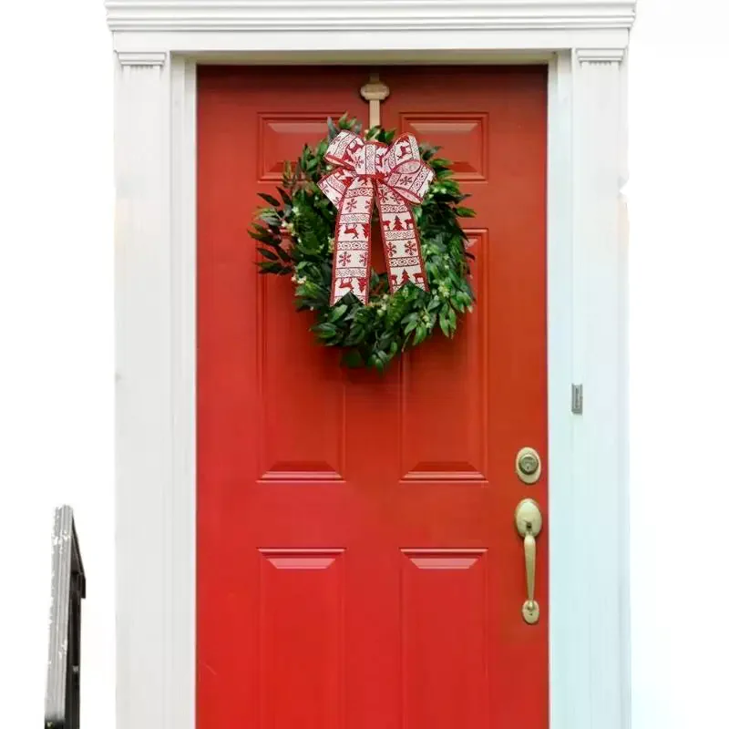 الأحمر عيد الميلاد الشريط الانحناء شنقا الزينة Bowknot هدية شجرة عيد الميلاد الحلي عيد الميلاد حزب ديكور السنة الجديدة #6