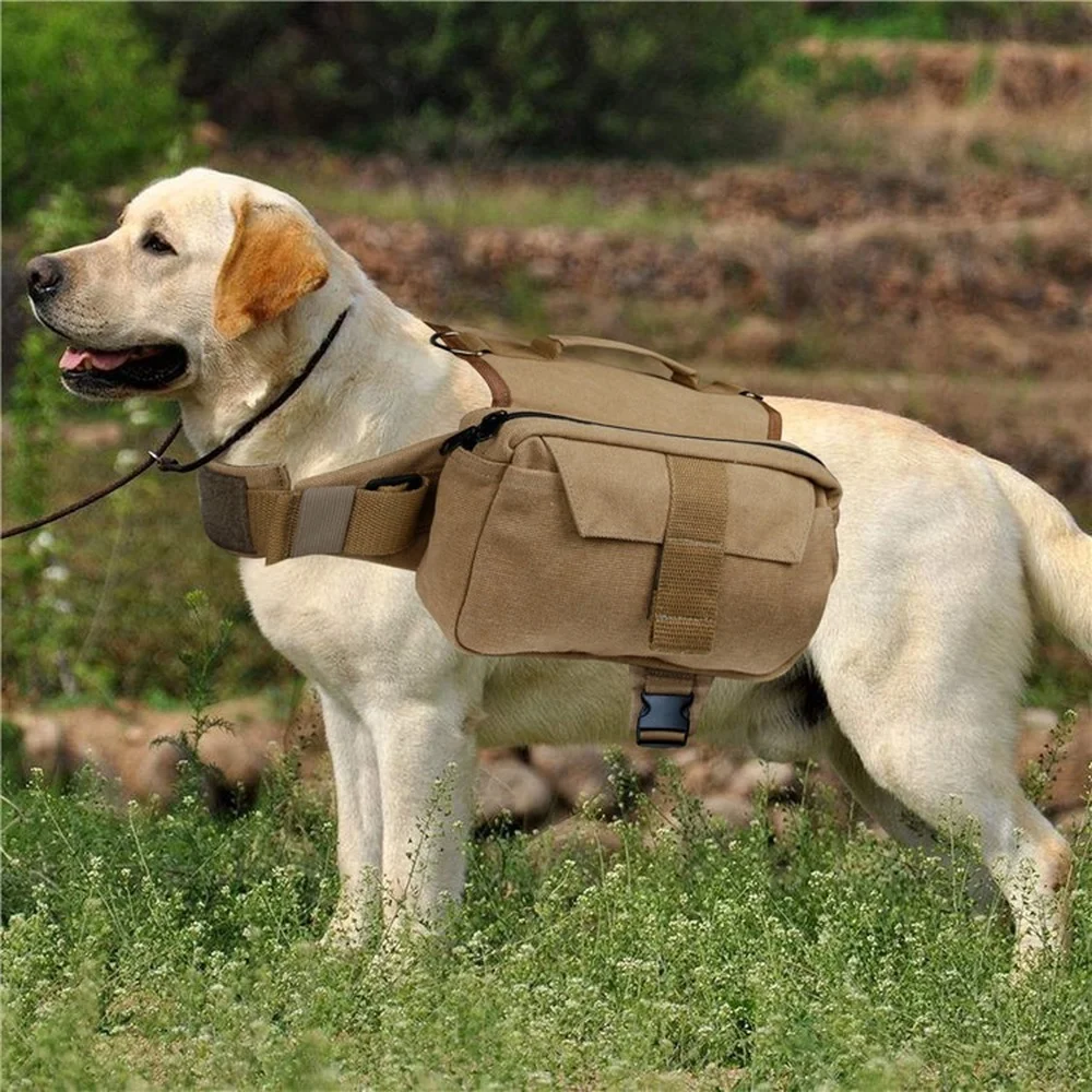 

Clearance Sale Dog Saddle Bag Dog Harness with Bag for Medium Large Dogs Travel Camping Hiking Adjustable Training Suit Hunting