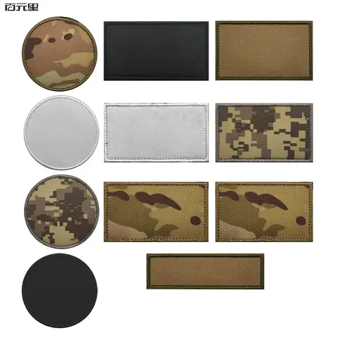 NEW DIY Blank Tactical Patches Hook Loop Patch Badge Emblem for Backpacks, Hats, Vests, Jacket (Blank for Printing/Embroidery)