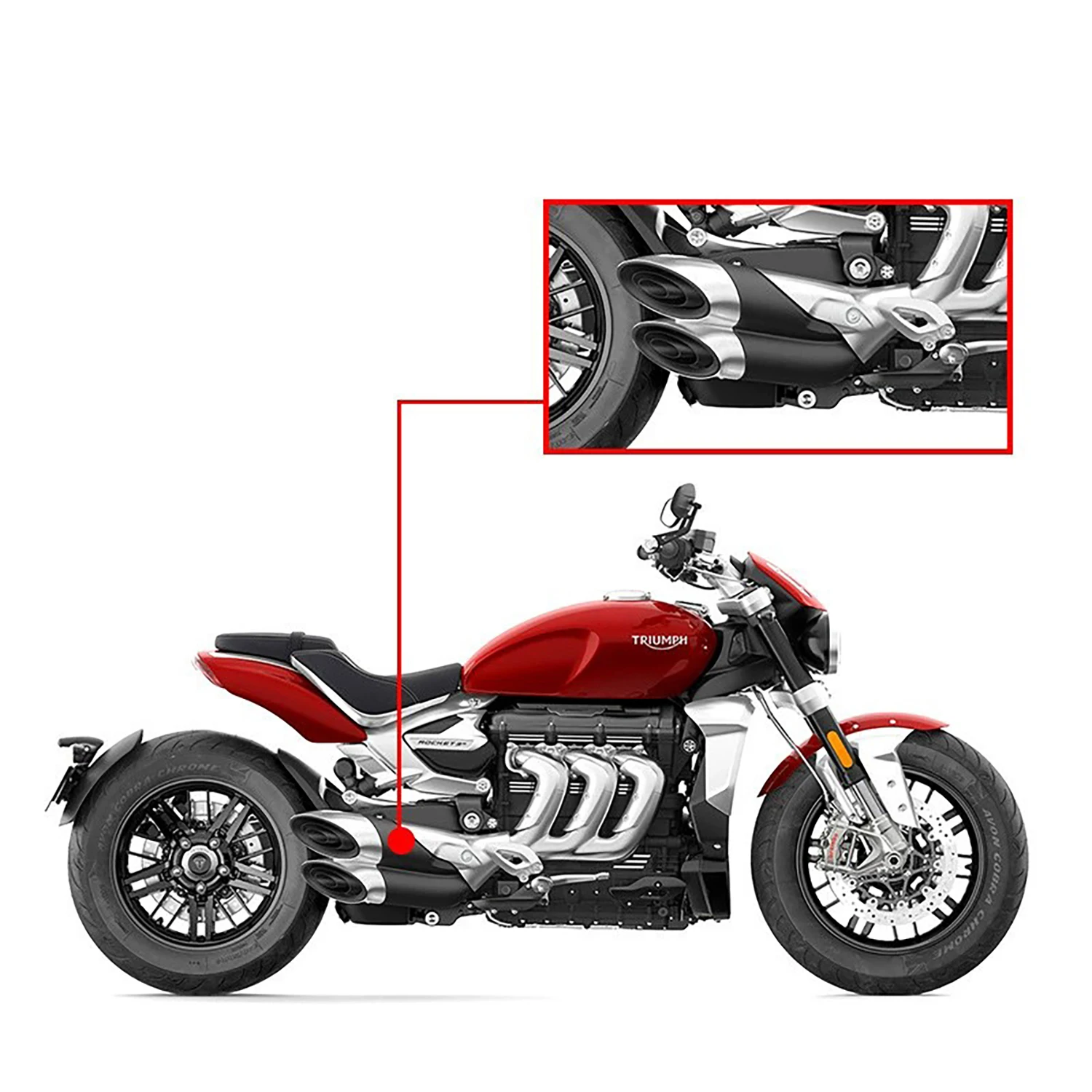 

Защитный кожух из настоящего карбона для выхлопной системы Rocket 3 с теплоизоляционным слоем