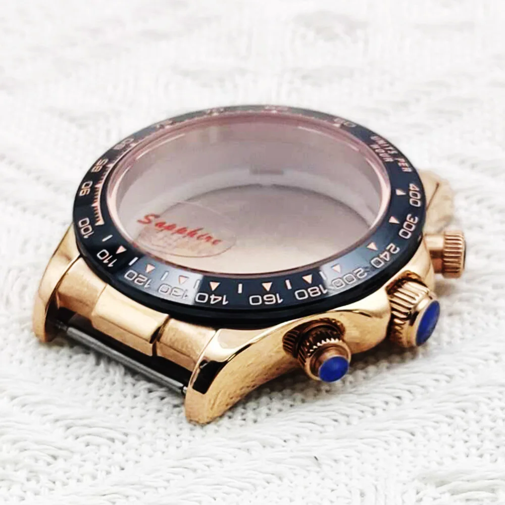 Аксессуары для часов Корпус часов из нержавеющей стали 40 мм Механизм VK63 с сапфировым стеклом первого зерна