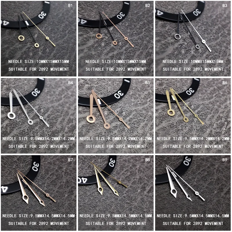 

For 2892 movement watch hands watch accessories replacement parts watch needle set B1~B27