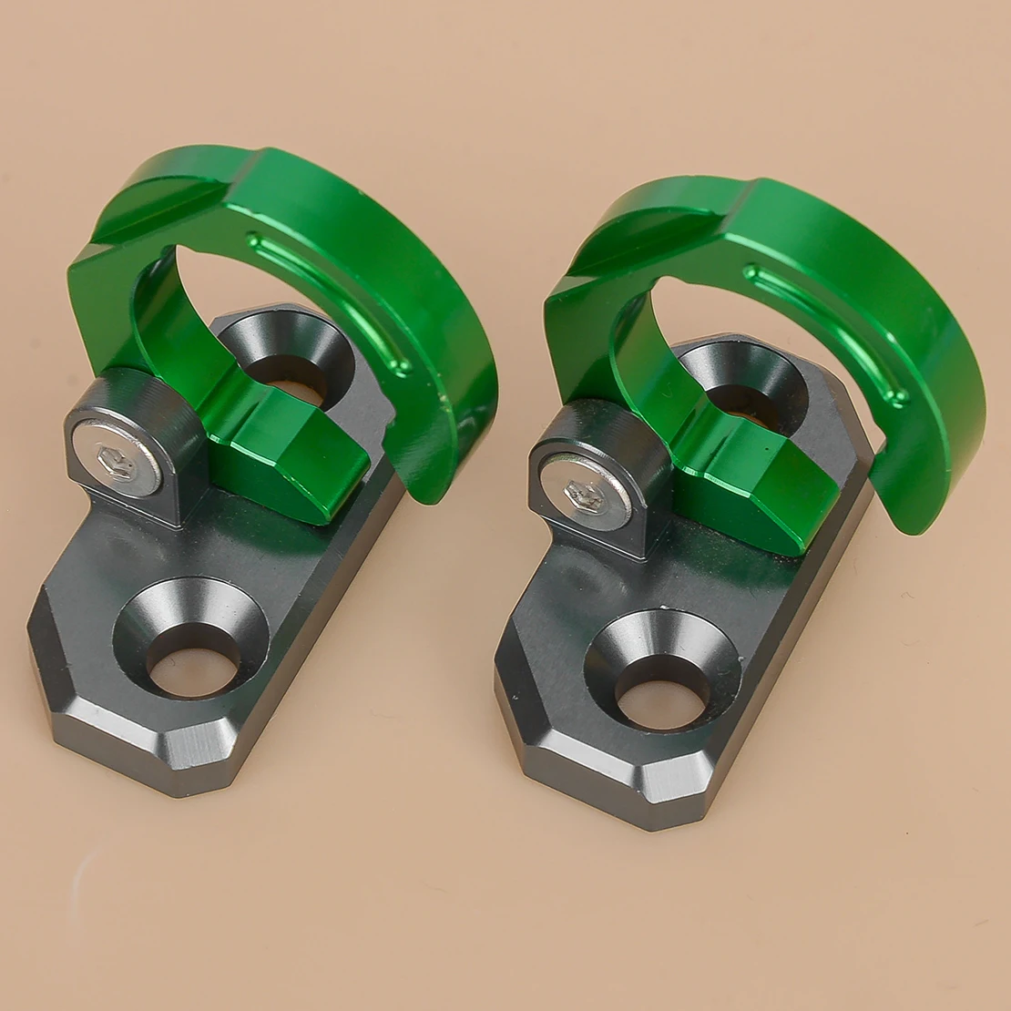 1 Pair Green CNC Rear Brake Hose Guide Clamp Fit for Kawasaki KX80 KX85 KX250 KX500 KX100 KX125 KLX140G KLX250S KLX250R KLX250SF