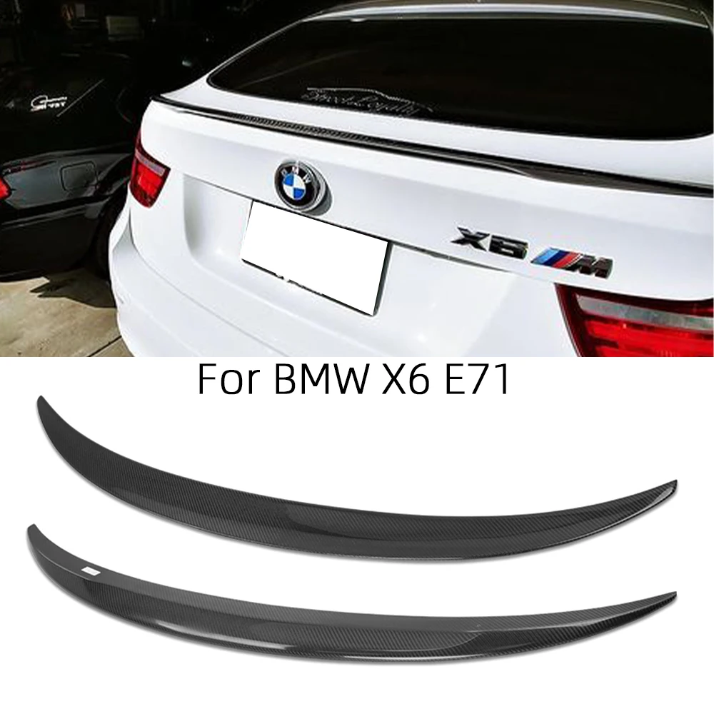 

For BMW X6 E71 P Style Carbon fiber Rear Spoiler Trunk wing 2007-2014 FRP honeycomb Forged