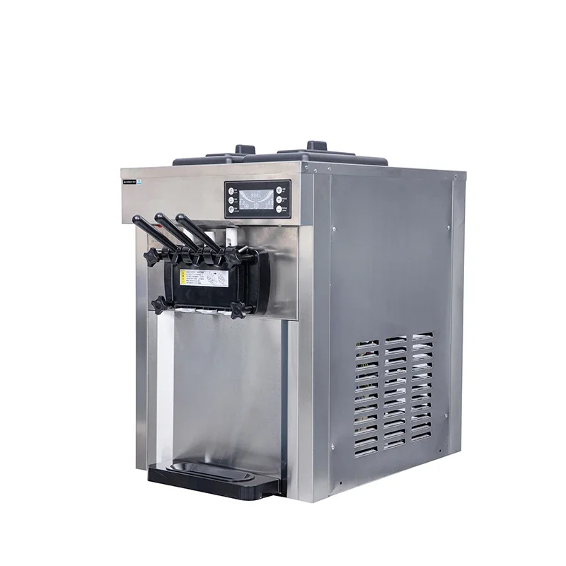 

Commercial Automatic Stainless Steel Soft Serve Ice Cream Making Filling Machine Household Two Flavors Table Top Model For Sale