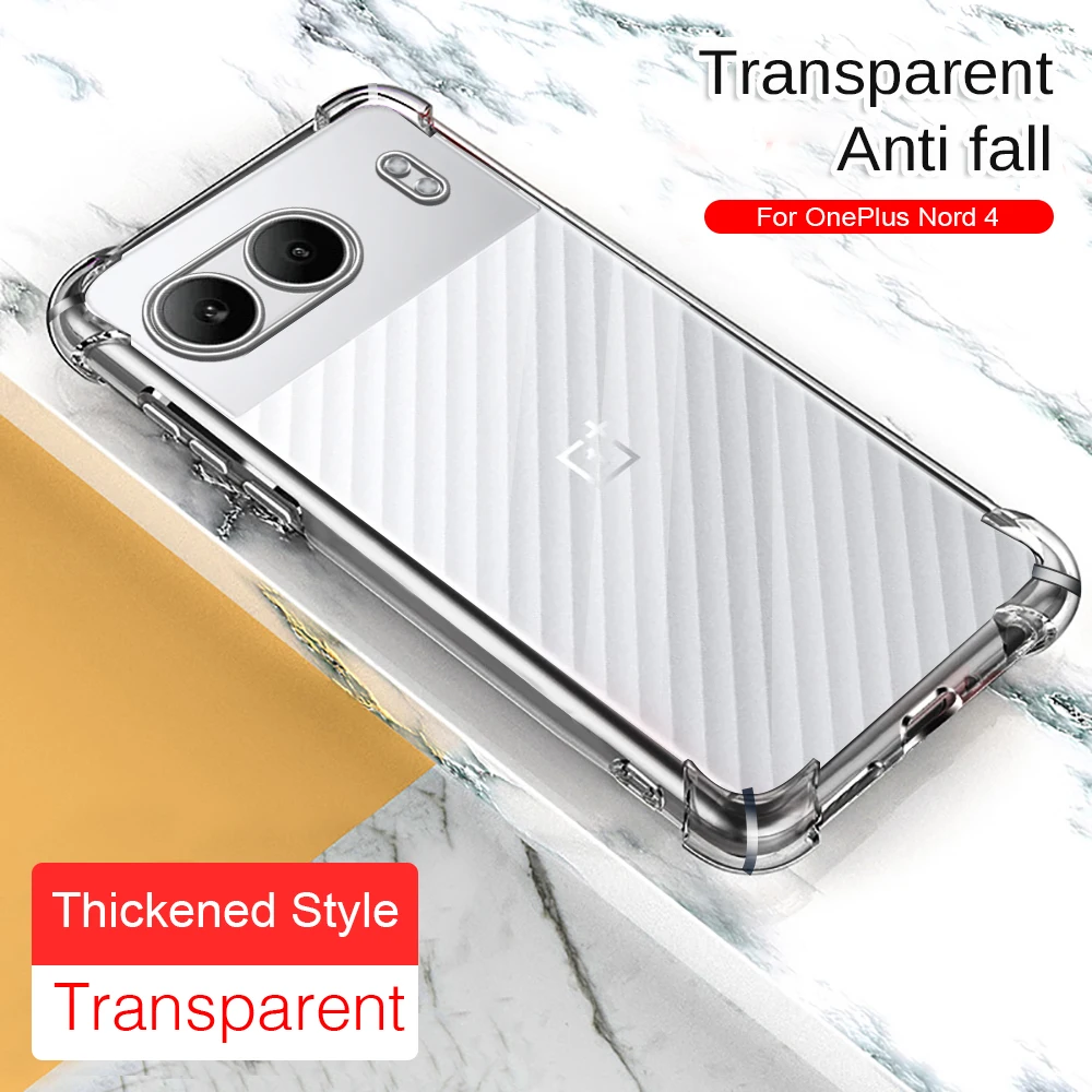 OnePlusNord4 Case Camera Protection Back Phone Cover For OnePlus Nord 4 One Plus Nord4 5G Clear TPU Soft Airbag Shockproof Coque