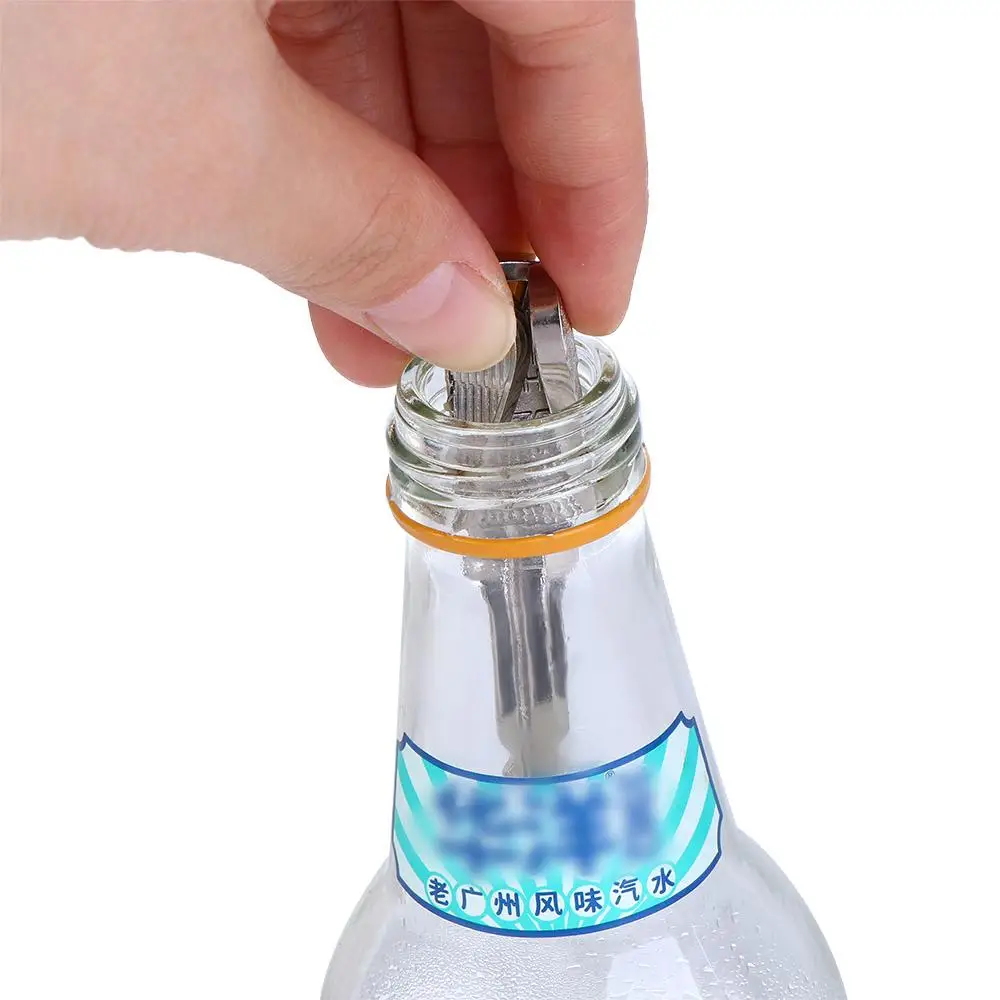 Funny Magic Folding Key Magic Tricks For Kids Crossing Into The Bottle Ring Magic Tricks Props Toys Close-up Performance Gift