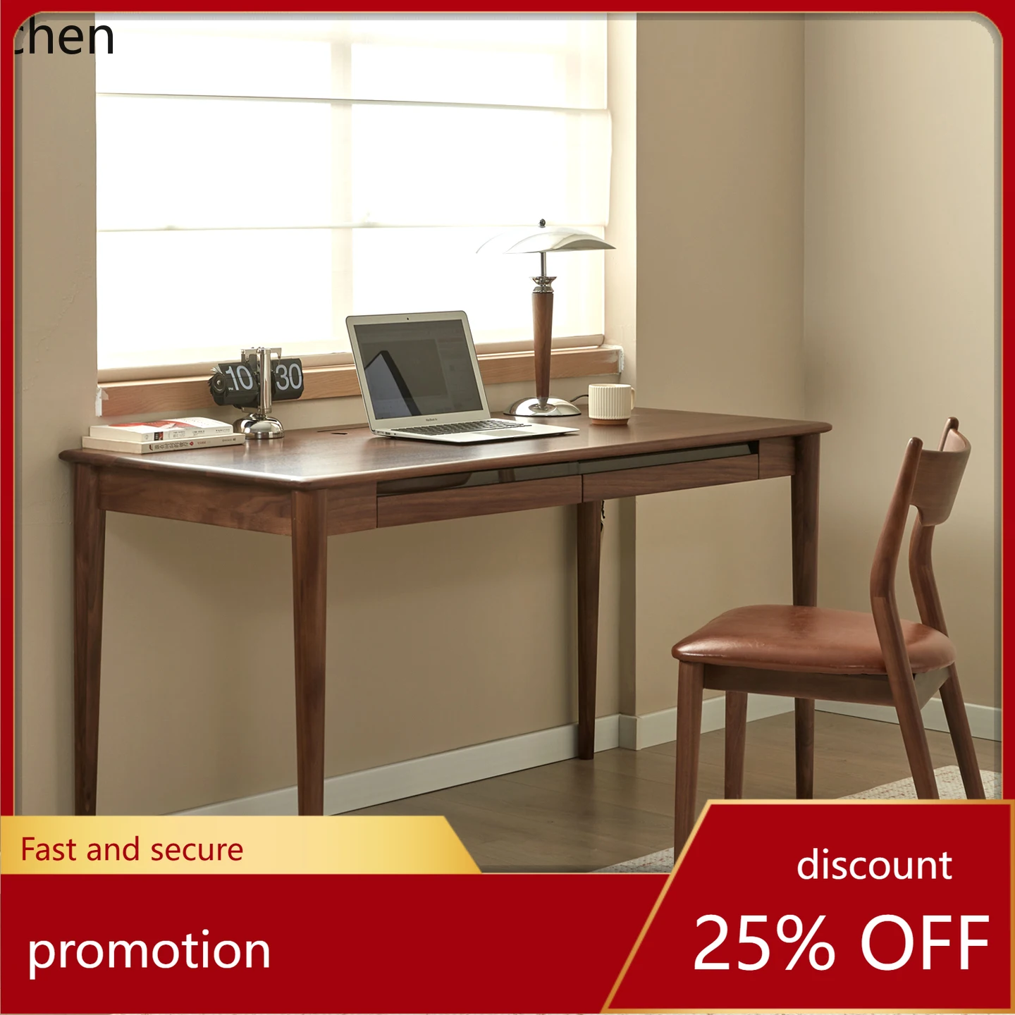 

HT all solid wood desk home bedroom study simple learning office computer desk