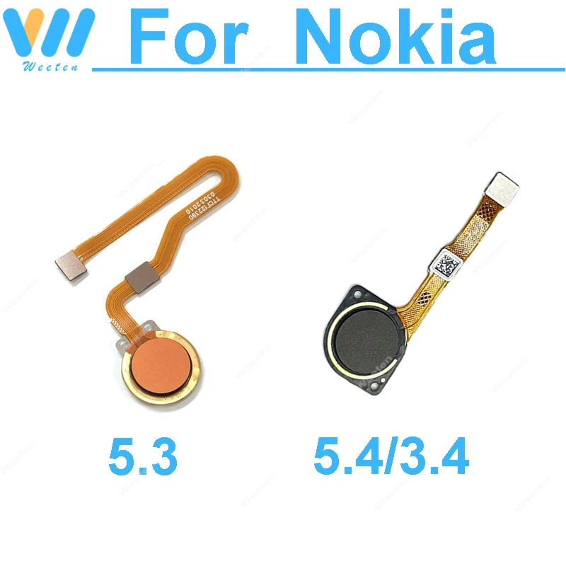 Home Button Key Touch ID Flex Kabel Für Nokia 5,4 5,3 3,4 Fingerprint Sensor Flex Band Ersatz Reparatur Teile