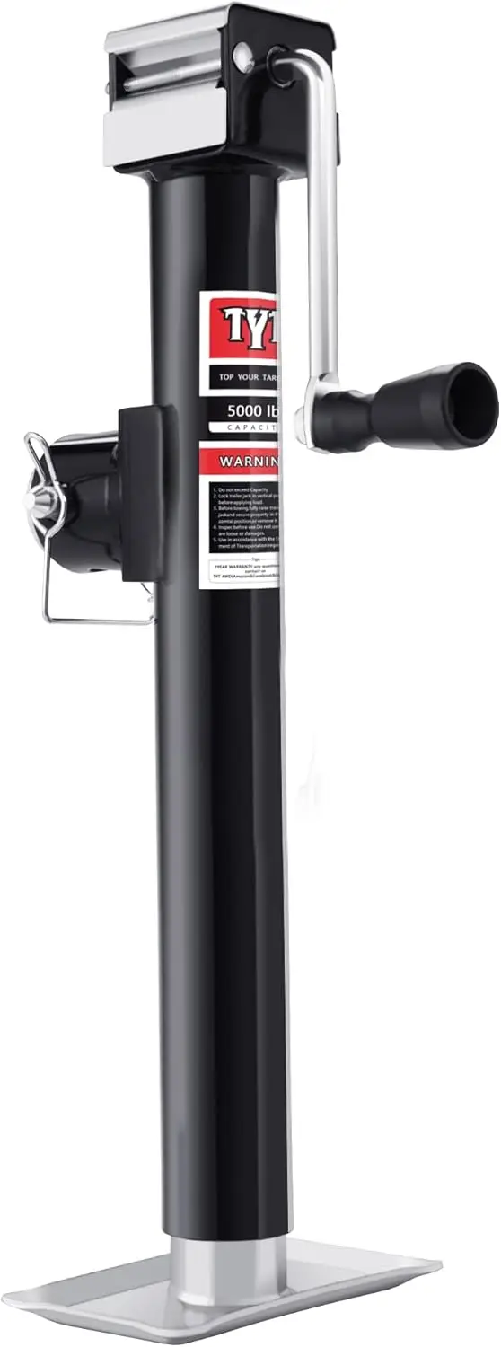 

Поворотный опорный кронштейн для прицепа с креплением на трубу, грузоподъемность 5000 фунтов, вертикальный ход 15 дюймов, для лодочных и кемпинговых прицепов