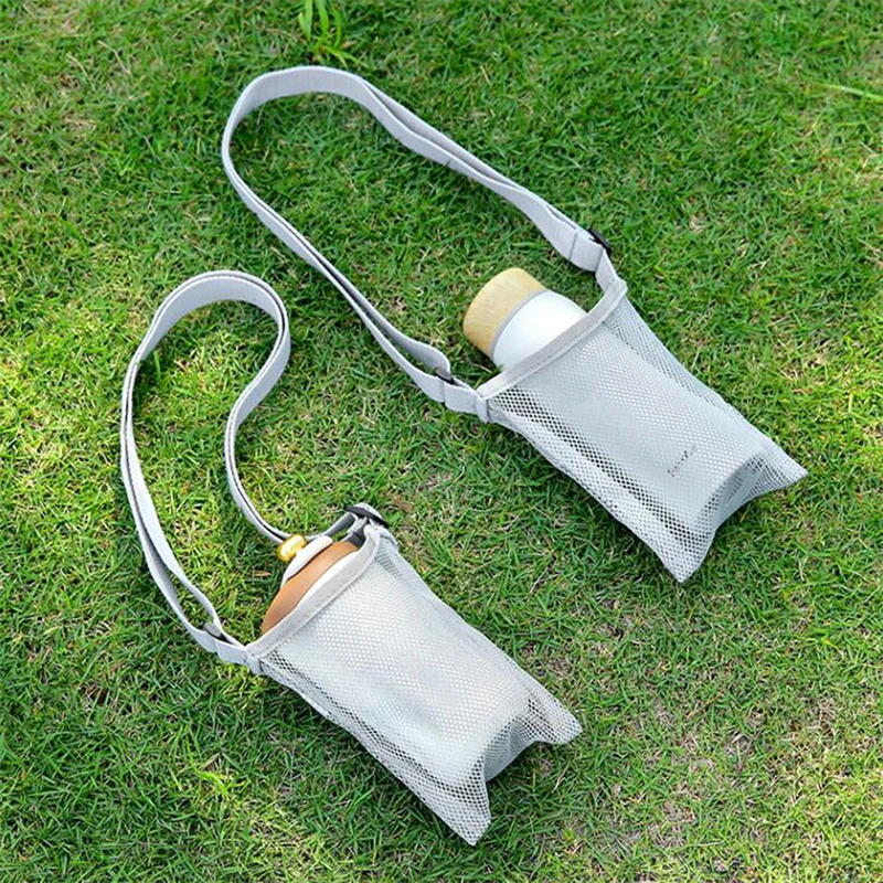 Con tracolla retrattile borsa per tazza d'acqua utile accessori per tazza a rete custodia per tazza custodia per ombrello borsa visibile campeggio all'aperto