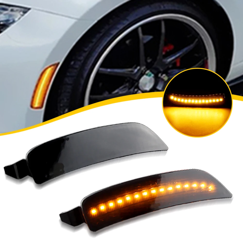 

2PCS OEM# NA1J-51-5E0B Front Amber LED Fender Side Marker Turn Signal Indicator Light Lamp For Mazda Miata MX-5 2016-up 12V Bulb